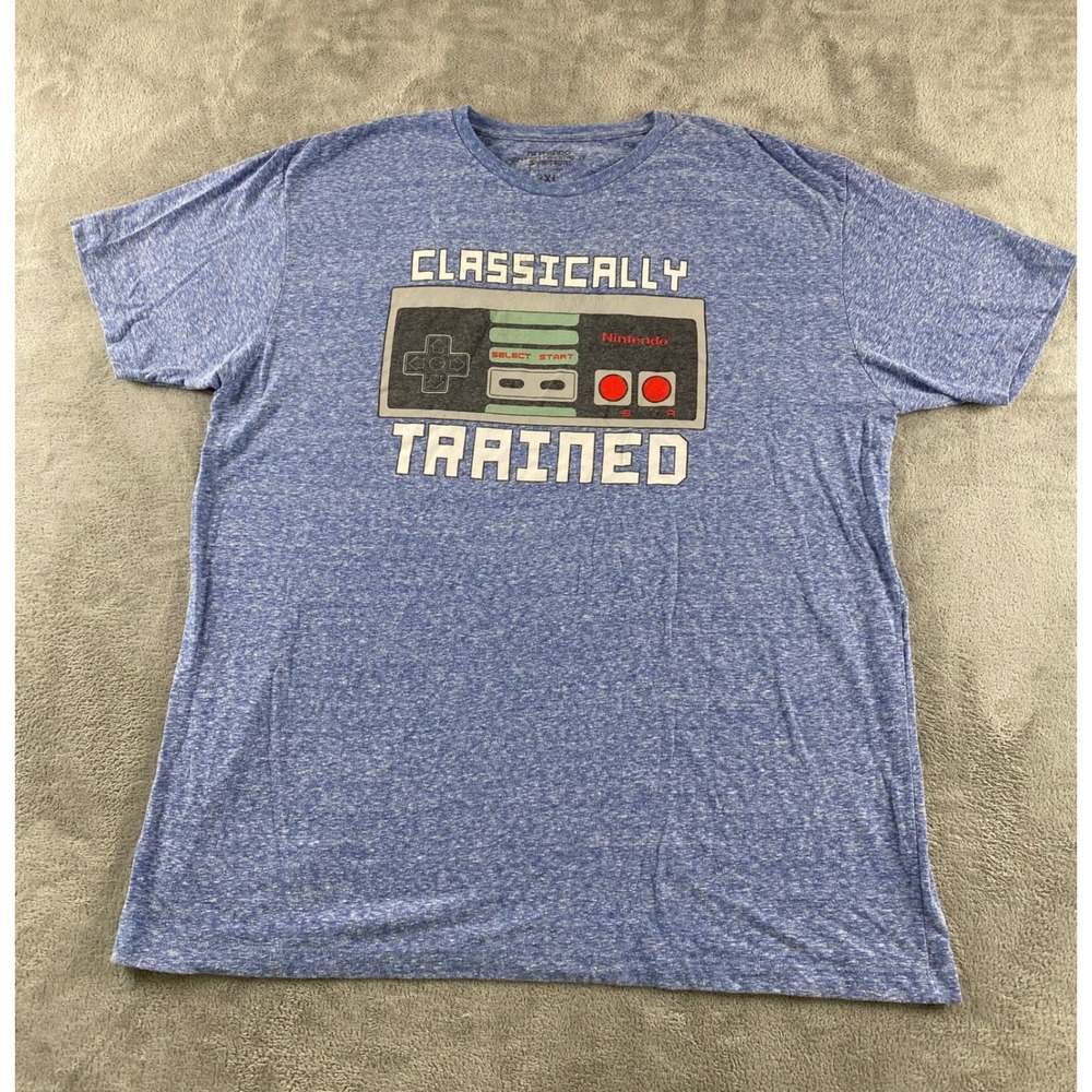 Nintendo Entertainment System NES Classically Trained Blue Graphic Tee‎ 2XL